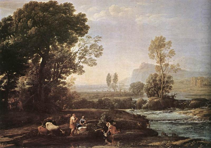 Landscape with Rest in Flight to Egypt fg, Claude Lorrain